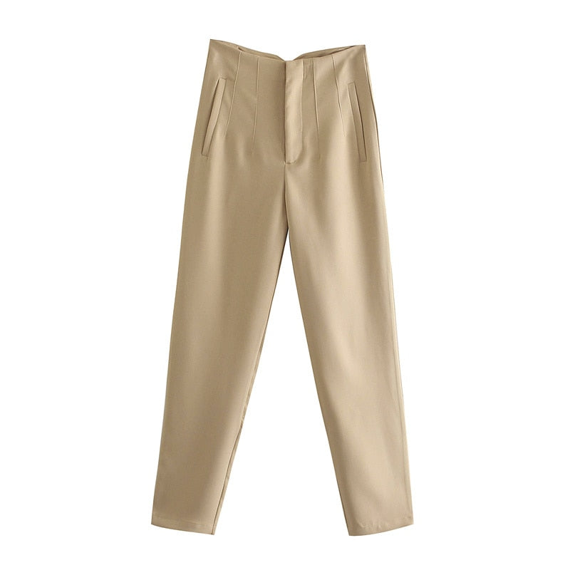 Women Pants 28 Color High Waist Pants Khaki