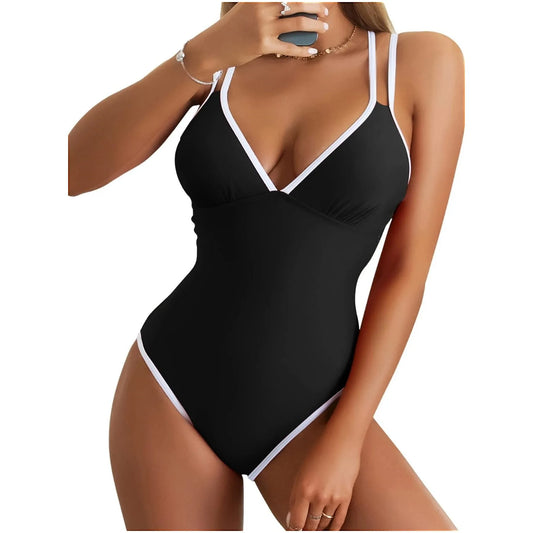 New One Piece Black Swimsuit