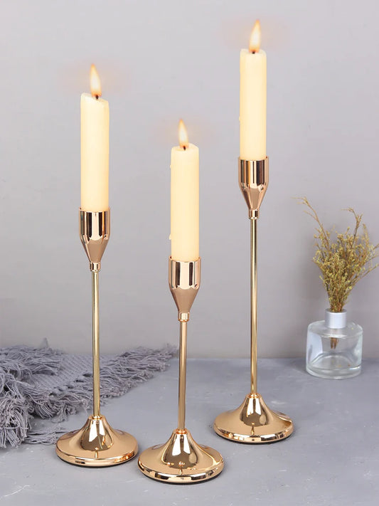 3Pcs/Set Metal Candle Holders Candlestick