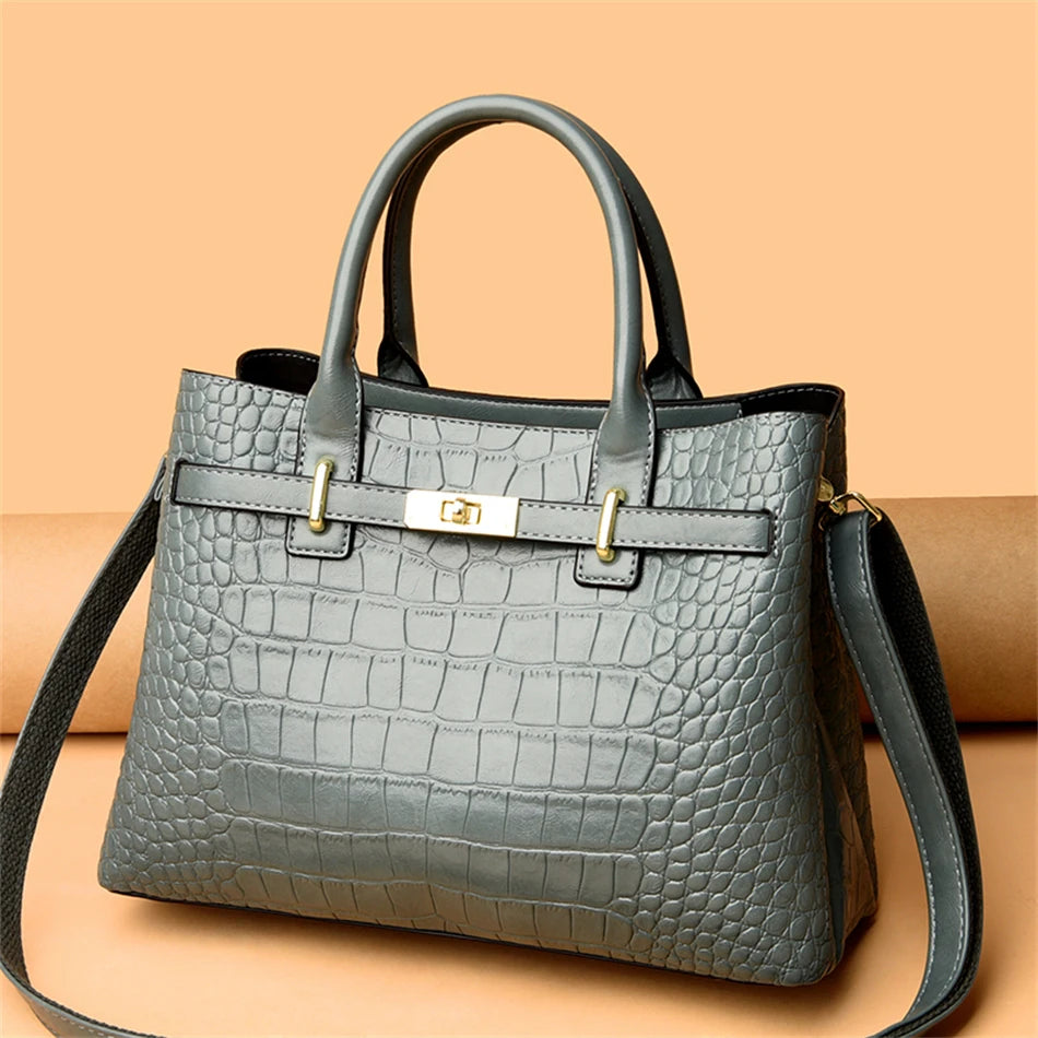 Classic PU Leather animal pattern handbag