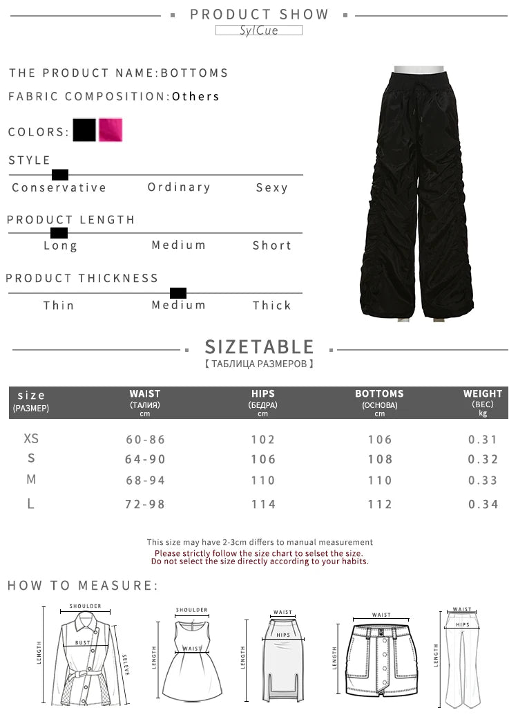 High Waist Wide Leg Lantern Trousers