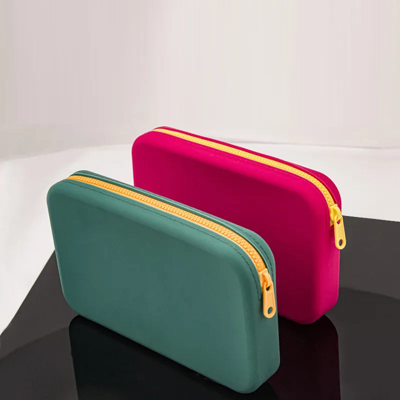 New Small Square Silicone Cosmetic Storage Bag