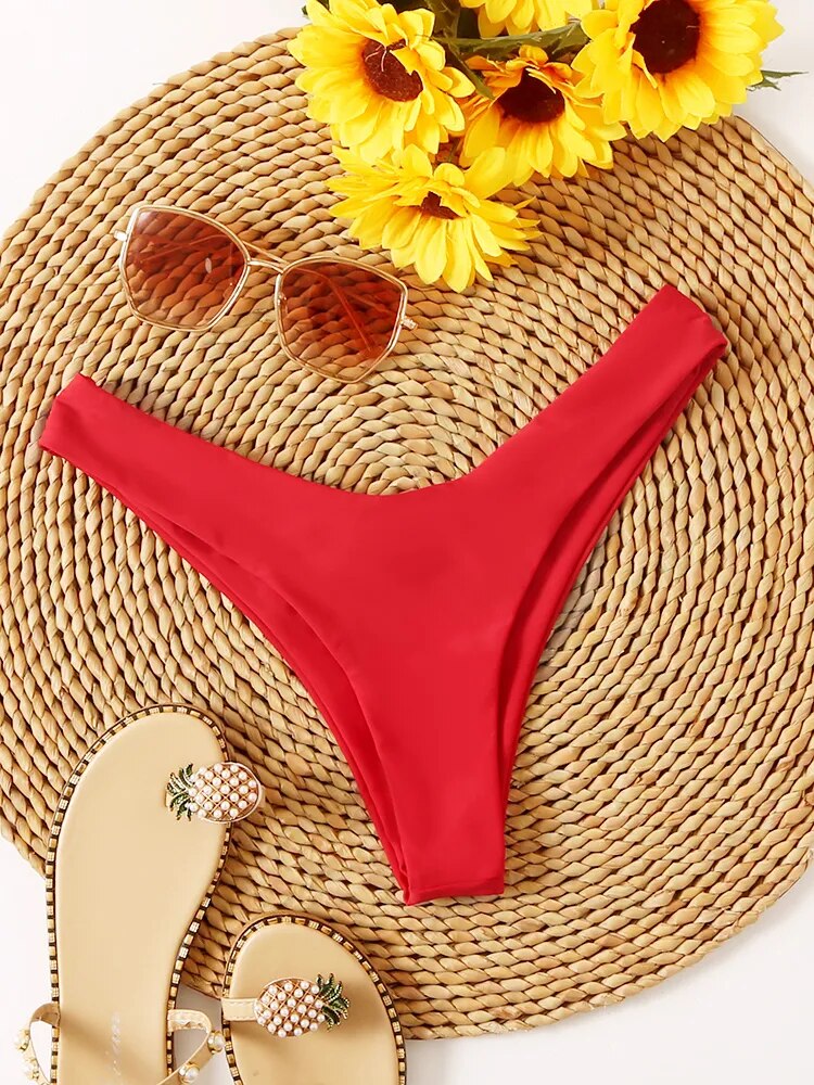 High Waist Thong Swimwear Trunk Bikini Top