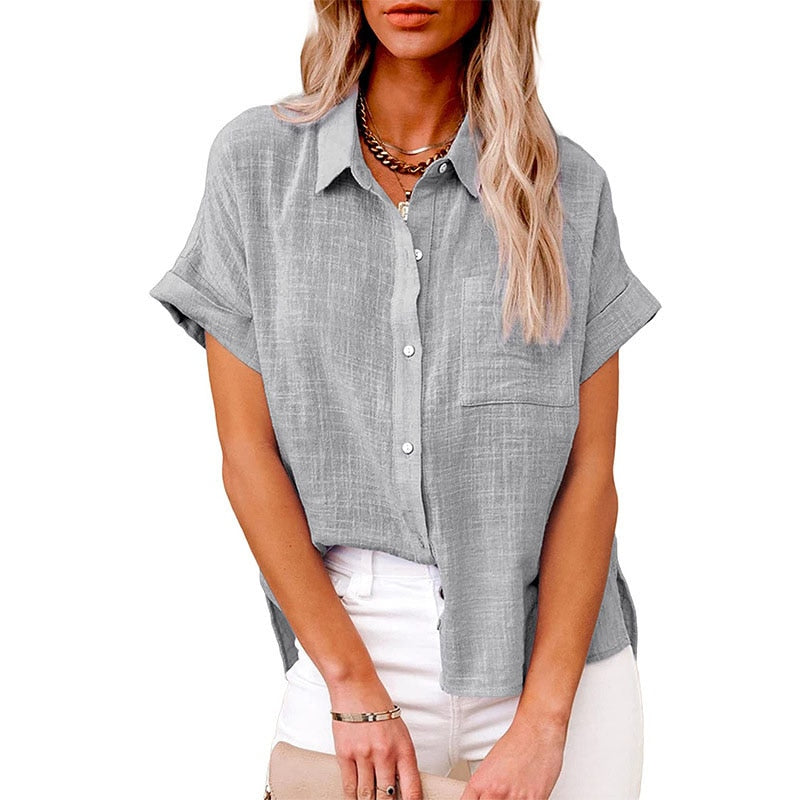 New Solid Casual Loose Shirts QU013-10