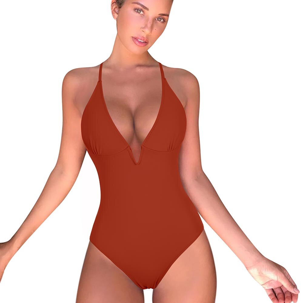 One Piece Plunge Swimsuit