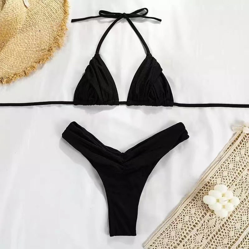 Women Halter Brazilian Bikini Set