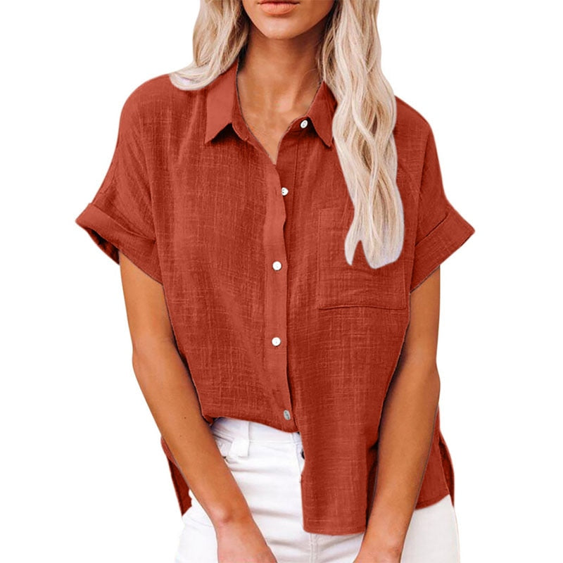 New Solid Casual Loose Shirts QU013-6