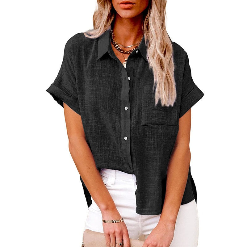 New Solid Casual Loose Shirts QU013-2