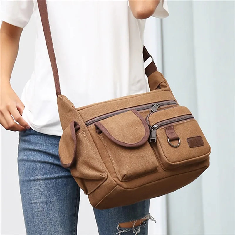 Canvas Shoulder Handbag