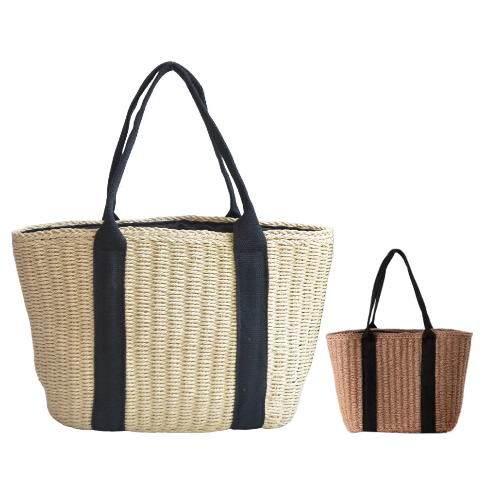 Casual summer Straw Tote Bag