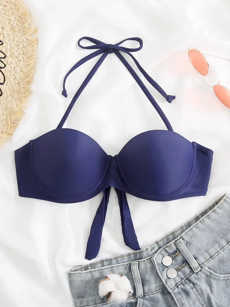 High Waist Thong Swimwear Trunk Bikini Top