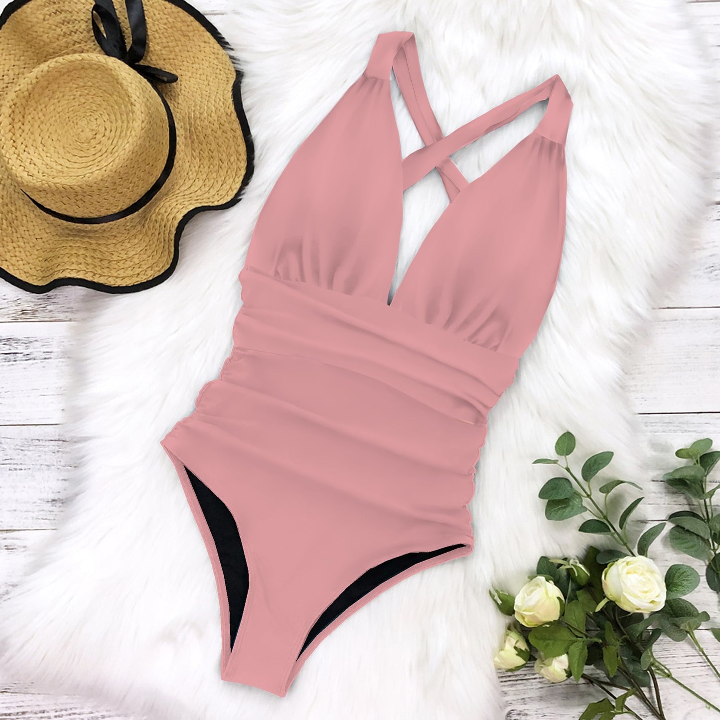 One Piece belt Swimsuit