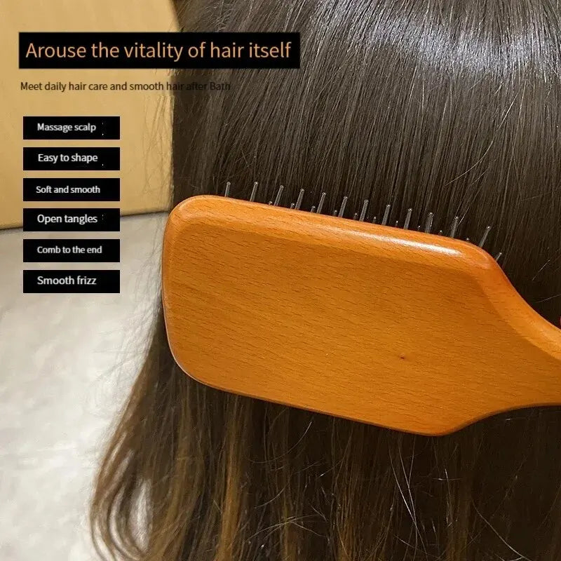 Wooden square Hair brush