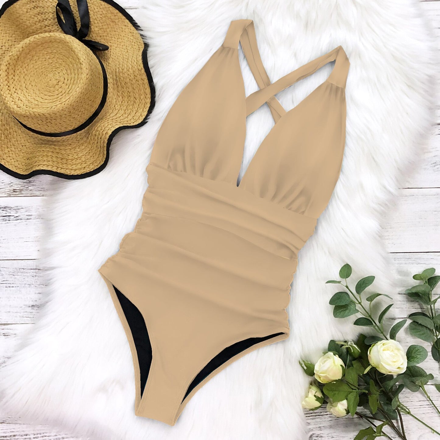 One Piece belt Swimsuit