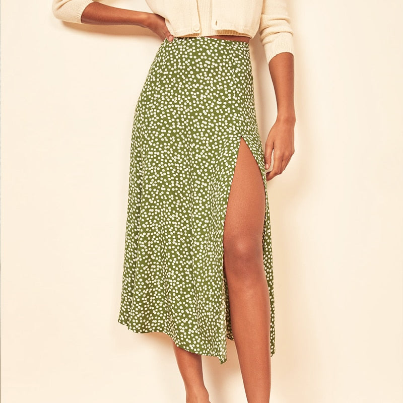 New Fashion vintage Green skirt