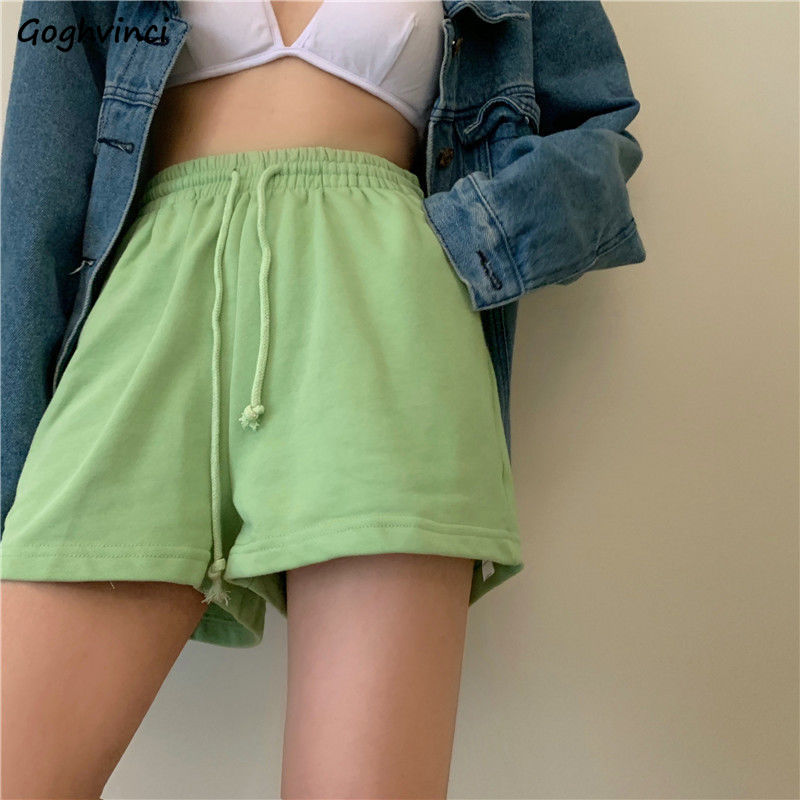 Women Solid Cozy Simple Casual Loose Shorts