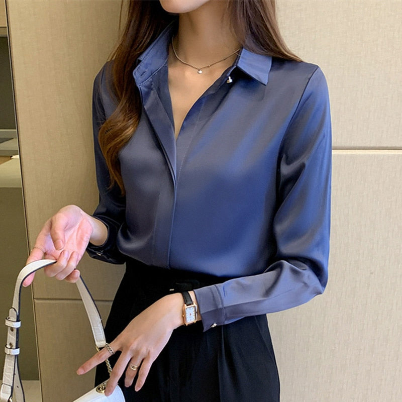 Woman Blouse Solid Shirts