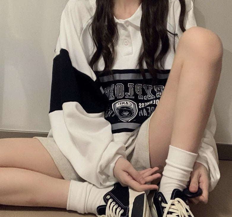 Women oversized Long Sleeve Streetwear