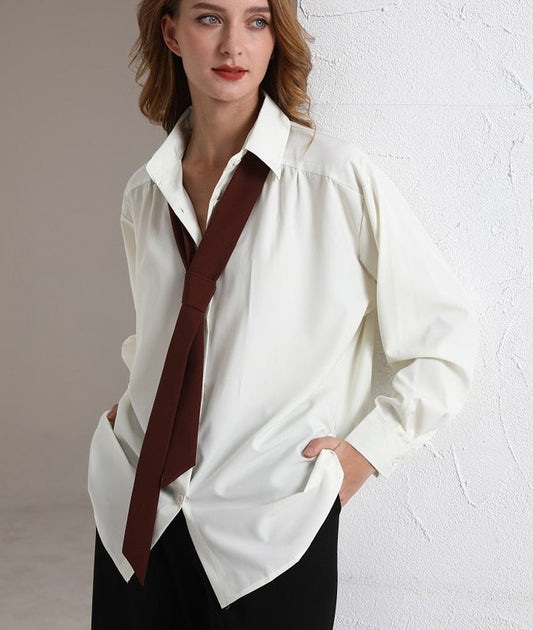 Minimalist Long Sleeve Button Up Shirt