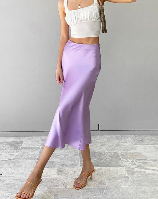 Women High Waisted Summer Long Skirt