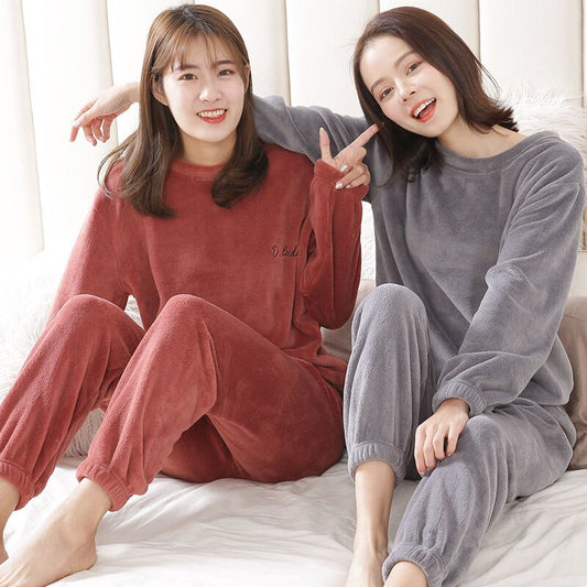 Flannel Winter Solid colour Pyjamas