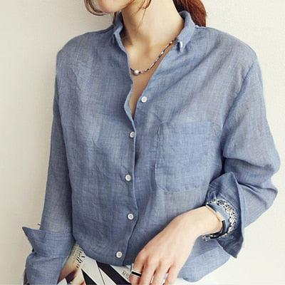 Long Sleeve button up Shirt Bkue shirt