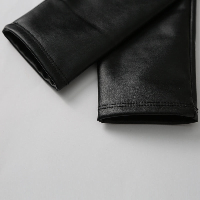 Faux Leather Winter Leggings