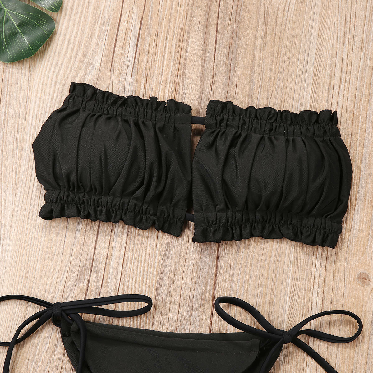 Strapless Ruffles Bikini Set