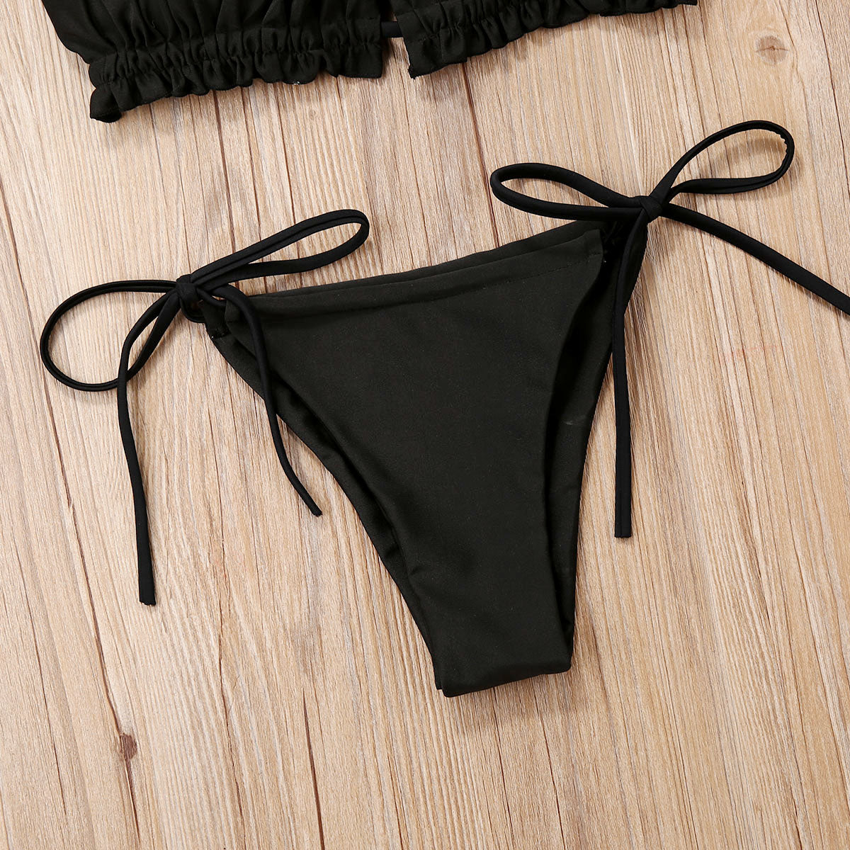 Strapless Ruffles Bikini Set