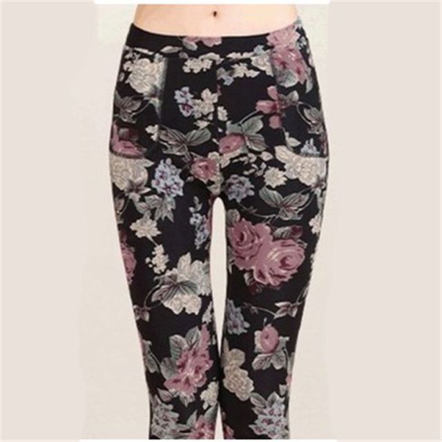 Thick Winter Leggings hei di cha hua 3XL 75-90kg wear