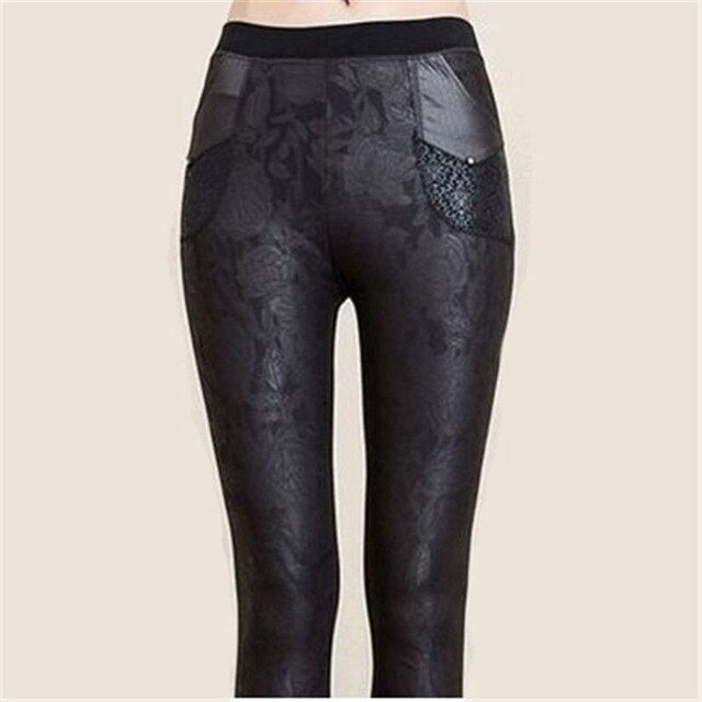 Thick Winter Leggings luo yang mu dan 3XL 75-90kg wear