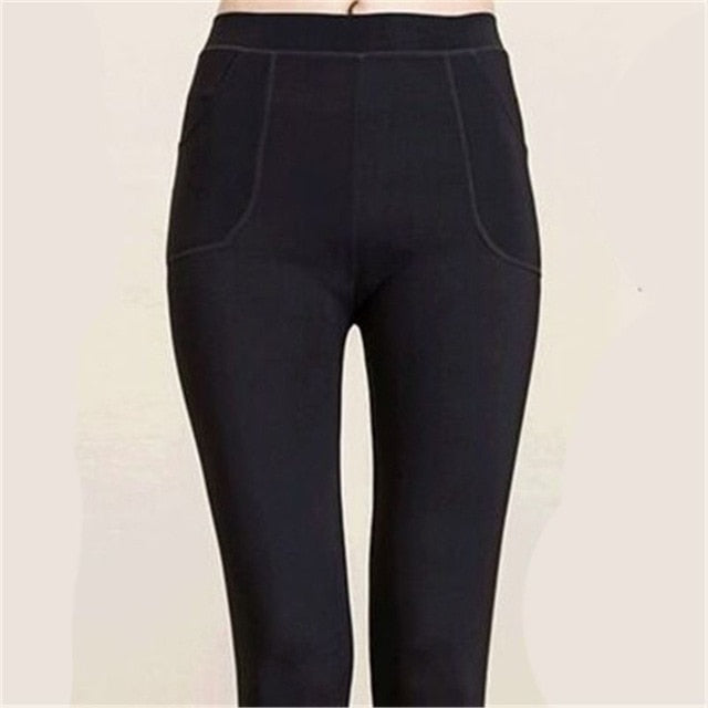 Thick Winter Leggings Black 3XL 75-90kg wear