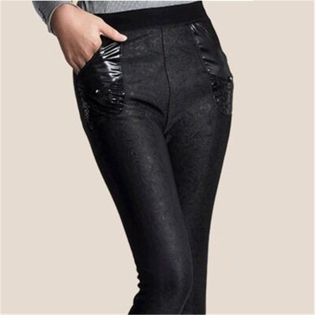 Thick Winter Leggings san yue yin hua 3XL 75-90kg wear