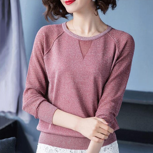 Round neck Long Sleeve Casual Jumper sweatshirt