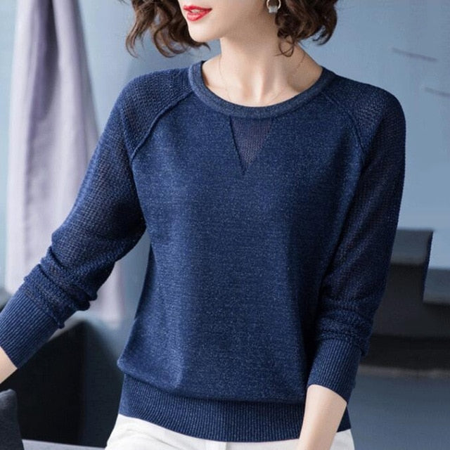 Round neck Long Sleeve Casual Jumper sweatshirt