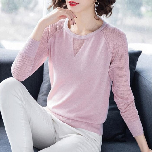 Round neck Long Sleeve Casual Jumper sweatshirt