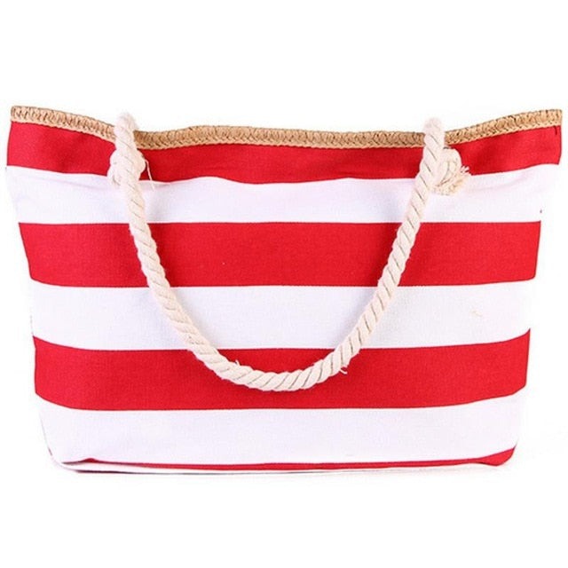 Canvas Beach Bag Red Large(Max Length>50cm)