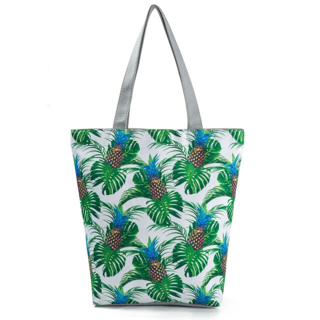 Canvas Print Shoulder Tote Bag 1130b