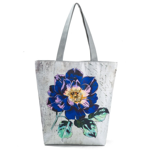 Canvas Print Shoulder Tote Bag 1130e