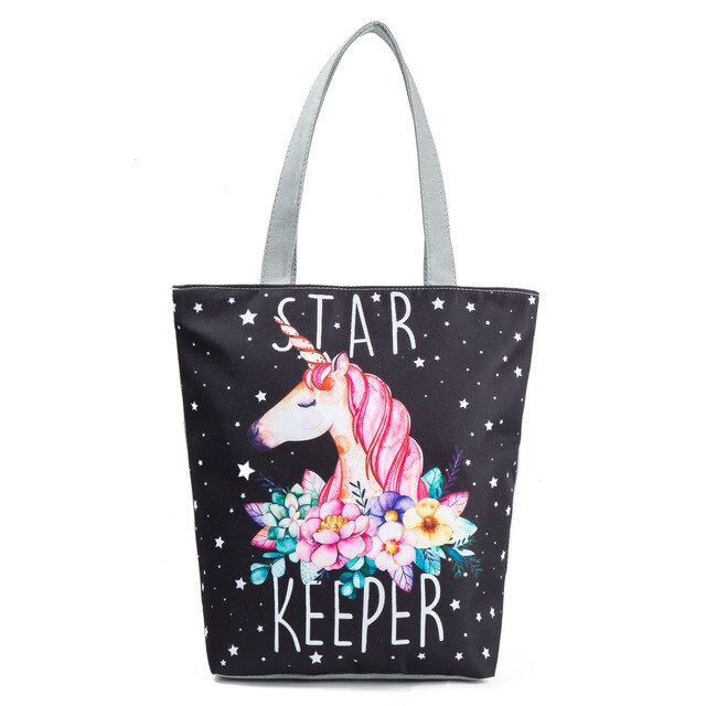 Canvas Print Shoulder Tote Bag 1130k