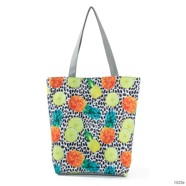 Canvas Print Shoulder Tote Bag 1532e