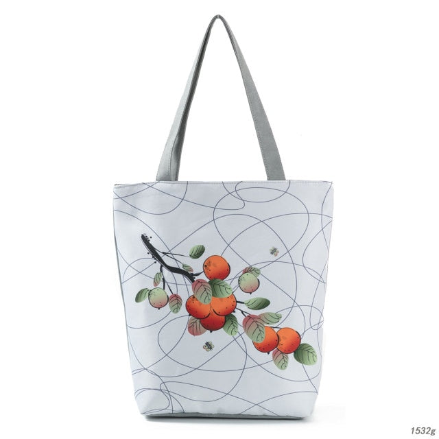 Canvas Print Shoulder Tote Bag 1532g