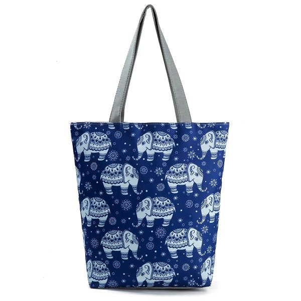 Canvas Print Shoulder Tote Bag 11130L