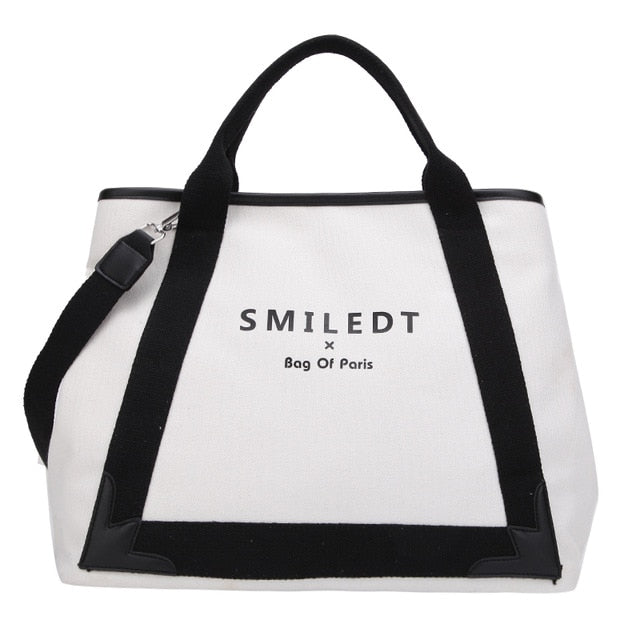 Canvas Tote Handbag White 42X18X32CM