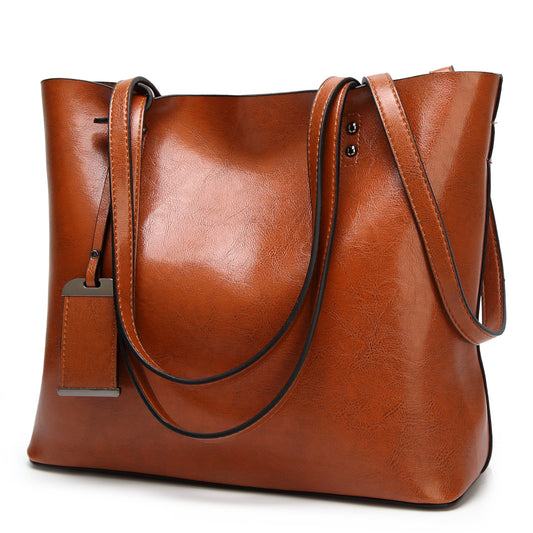 Large Faux Leather elegant shoulder Bag