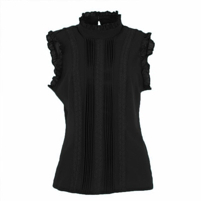 Ruffle Sleeveless Blouse