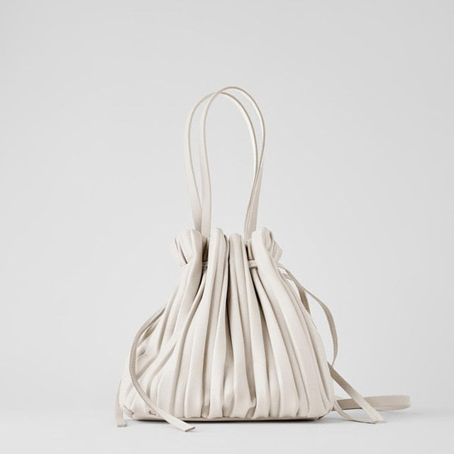 Pleated Bucket Bag