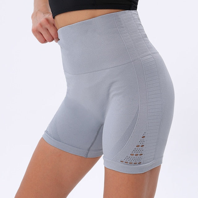 High Waist Gym Shorts Gray shorts