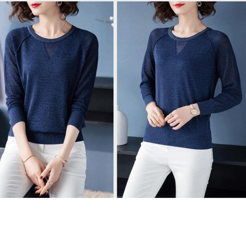 Round neck Long Sleeve Casual Jumper sweatshirt