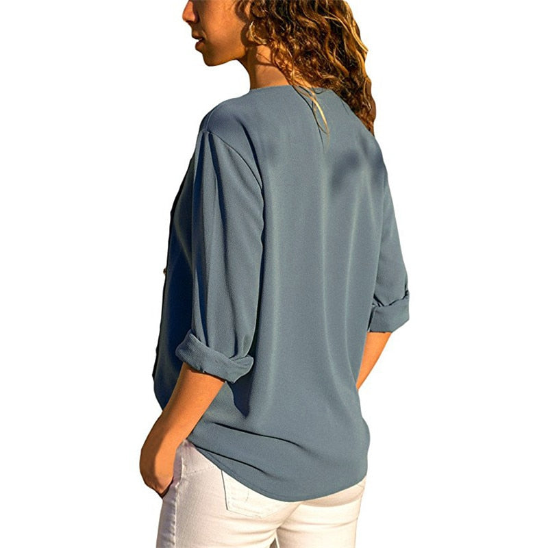 Long Sleeve button detail Blouse